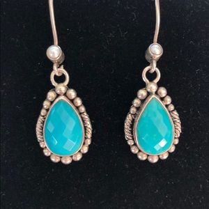 Lori Bonn turquoise sterling drop earrings